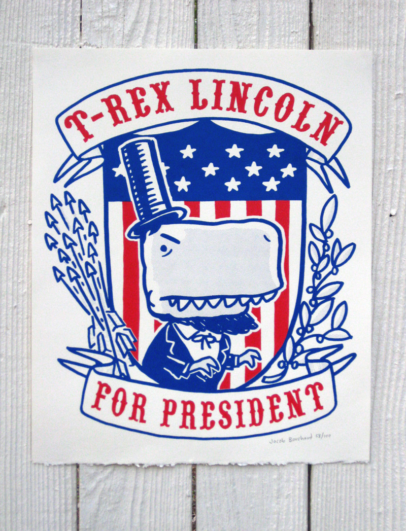 T-REX Lincoln for PRESIDENT! Shirt and Poster