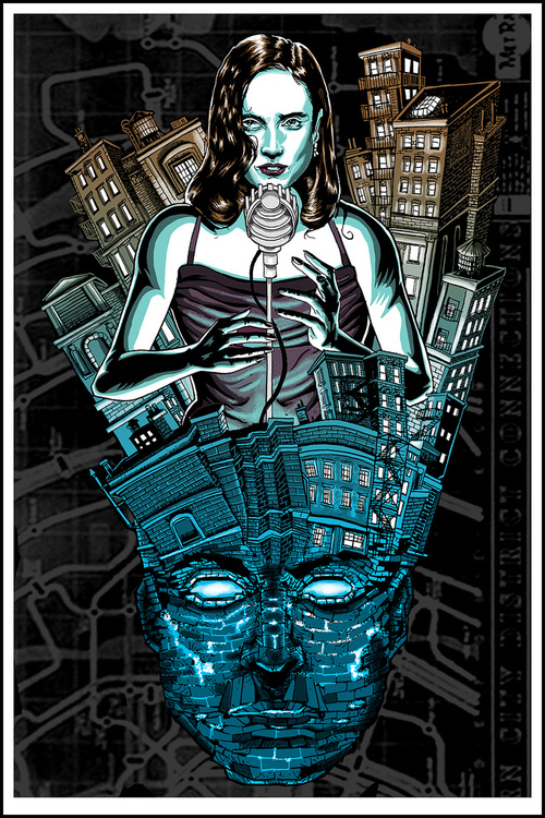 Dark City Doyle print for- “Where Is My Mind” show at Bottleneck NYC
